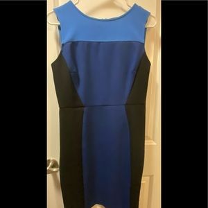 Loft black/ blue dress sz 2
